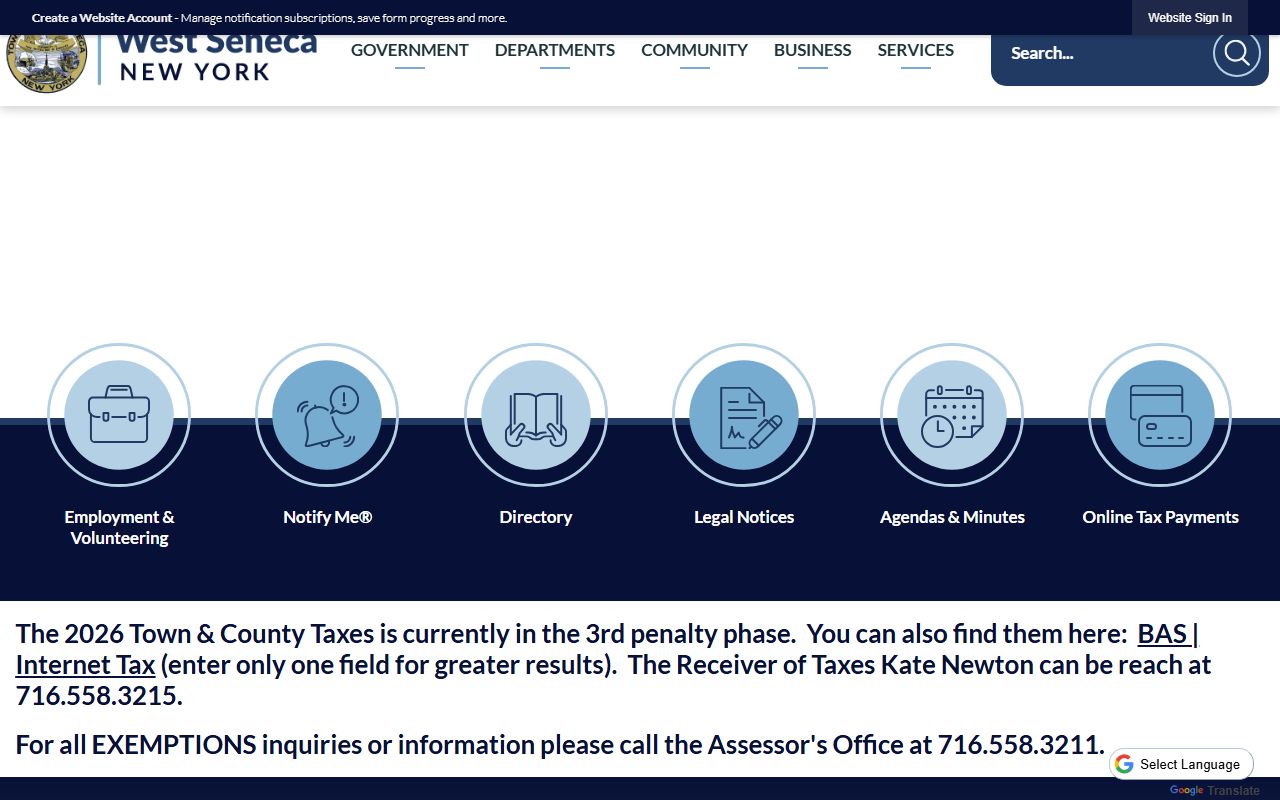 Orangetown police records information page for arrest records