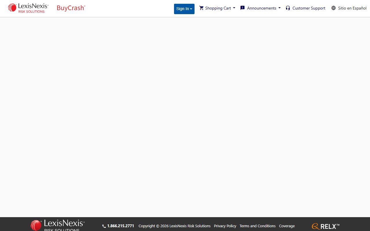 LexisNexis BuyCrash portal for obtaining Rochester accident reports online