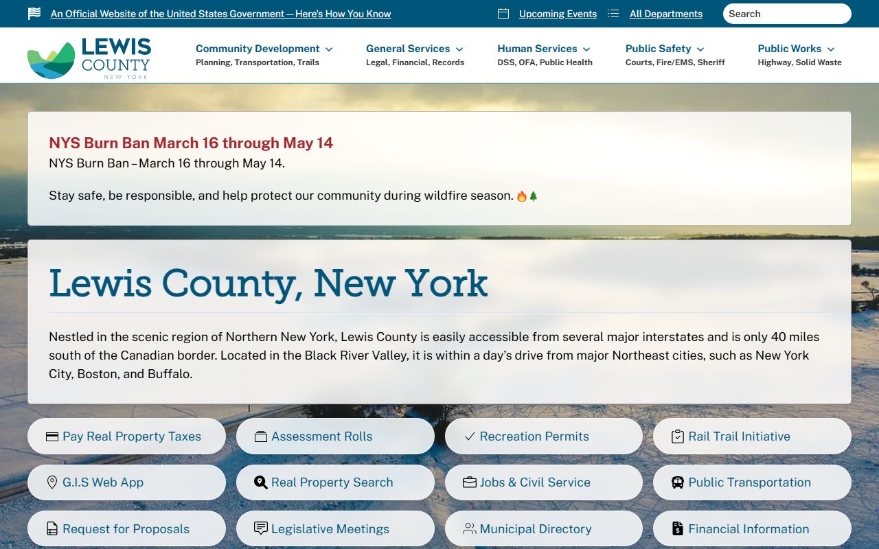 Herkimer County government website for arrest records