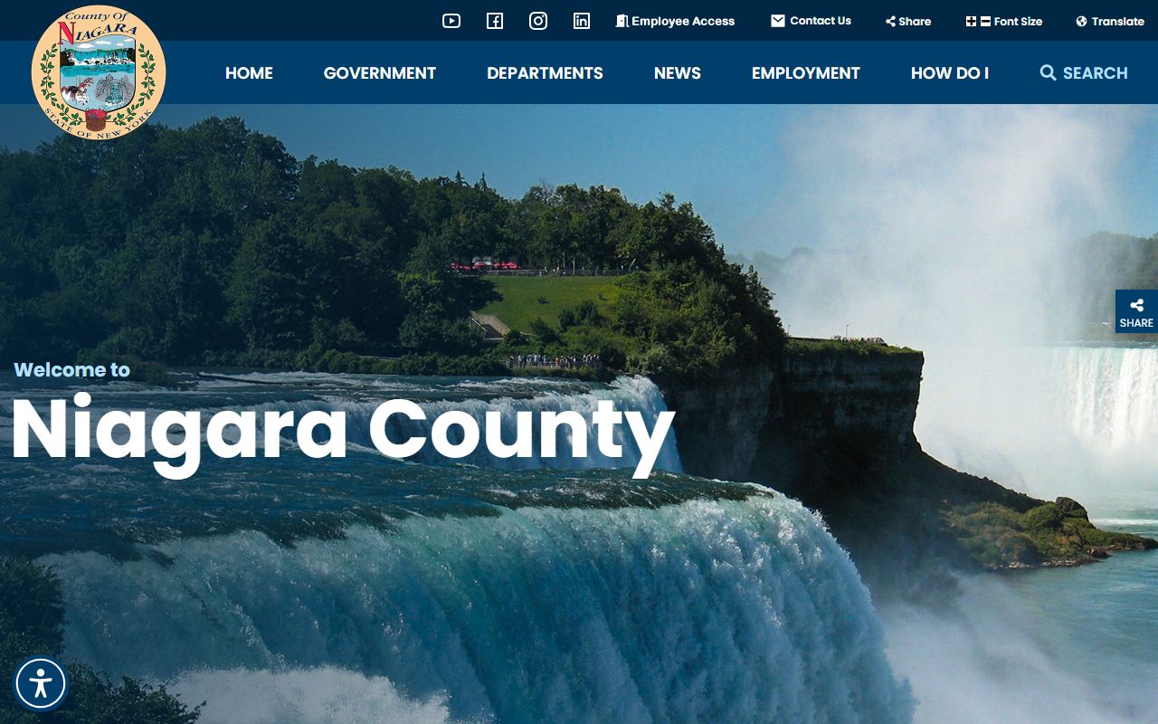 Niagara County Sheriff's Office website for arrest records