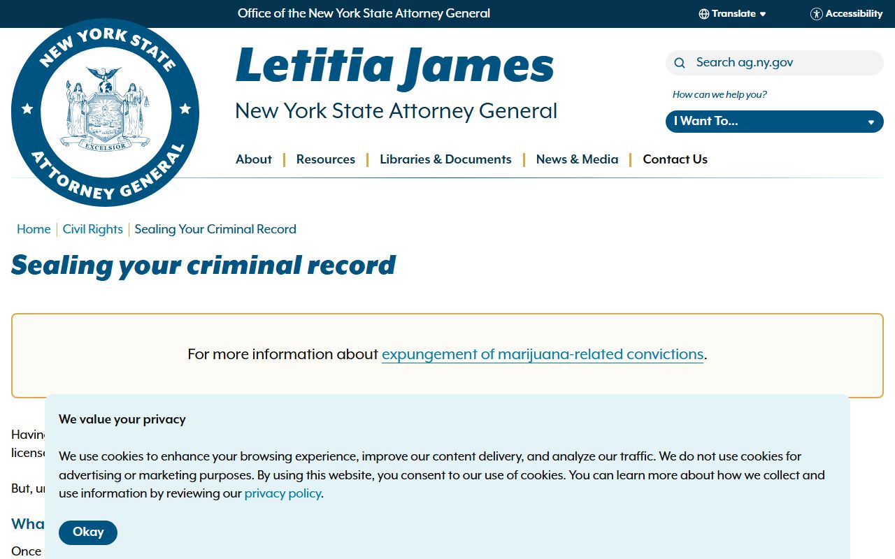 New York DCJS arrest records review page